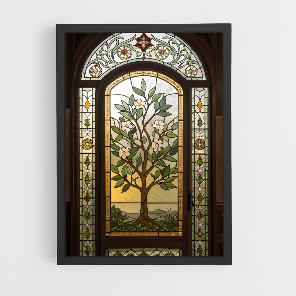 ap-stained glass windows-1 cadre Noir