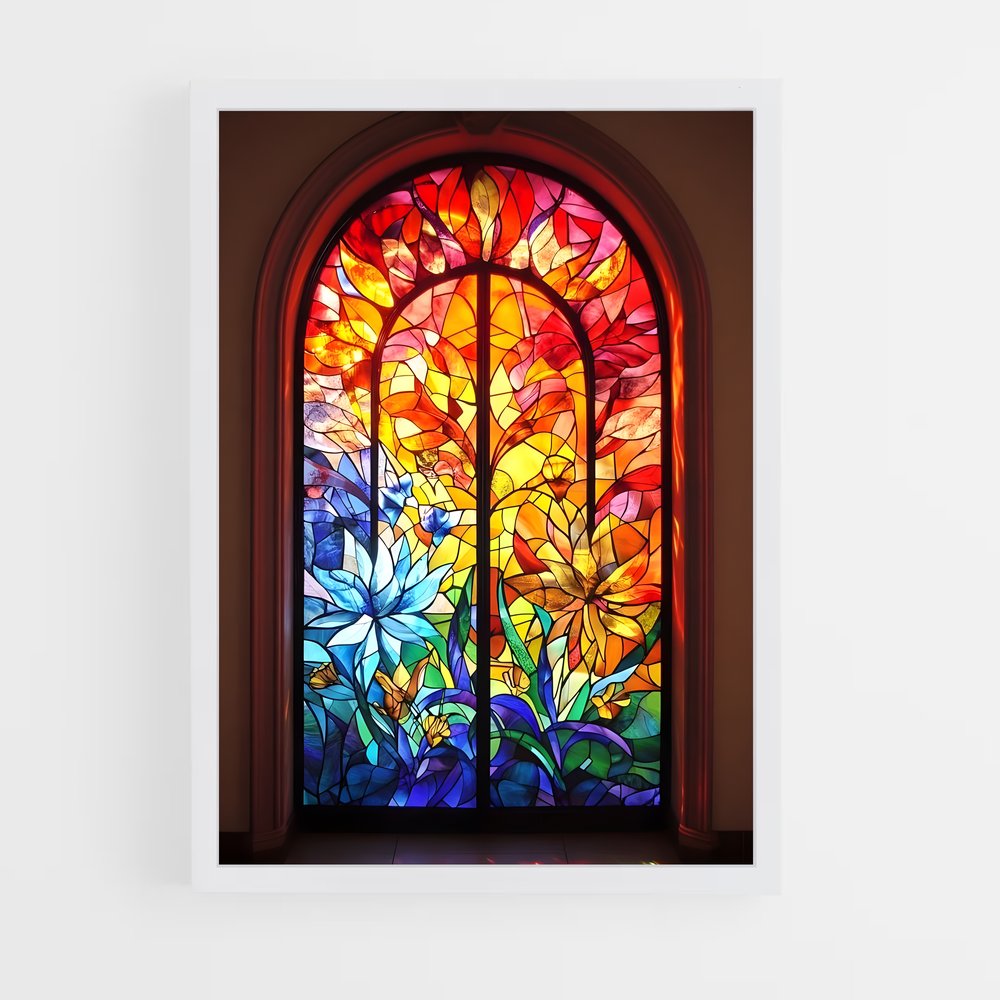 ap-stained glass windows-11 cadre Blanc