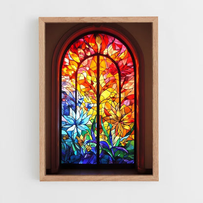 ap-stained glass windows-11 cadre Bois clair