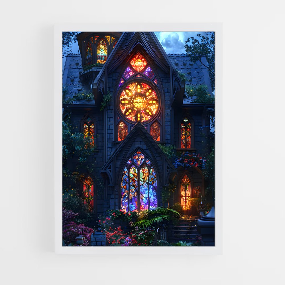 ap-stained glass windows-12 cadre Blanc