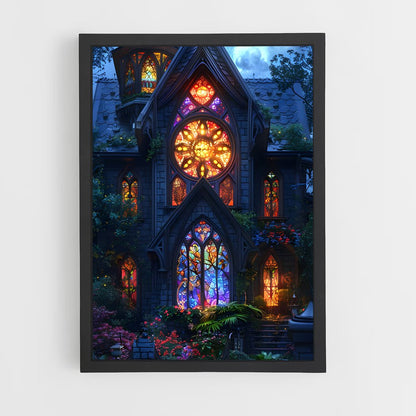 ap-stained glass windows-12 cadre Noir