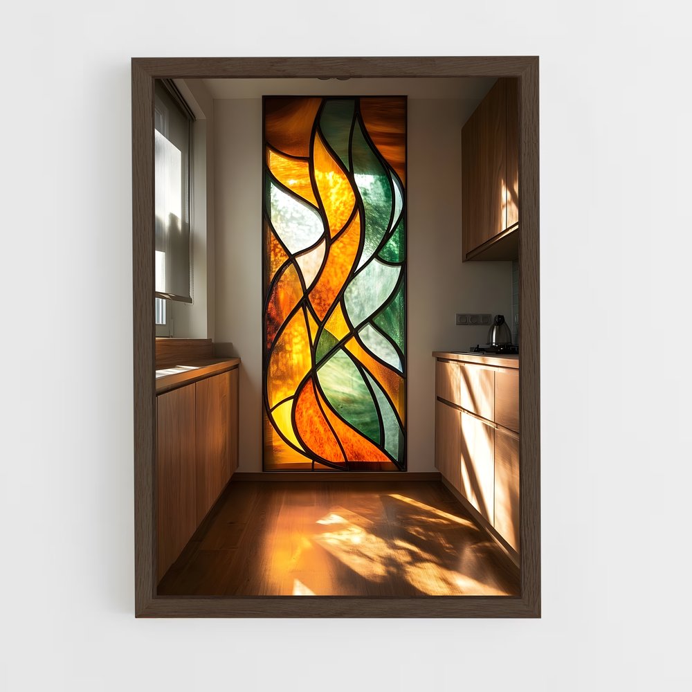 ap-stained glass windows-15 cadre Bois foncé