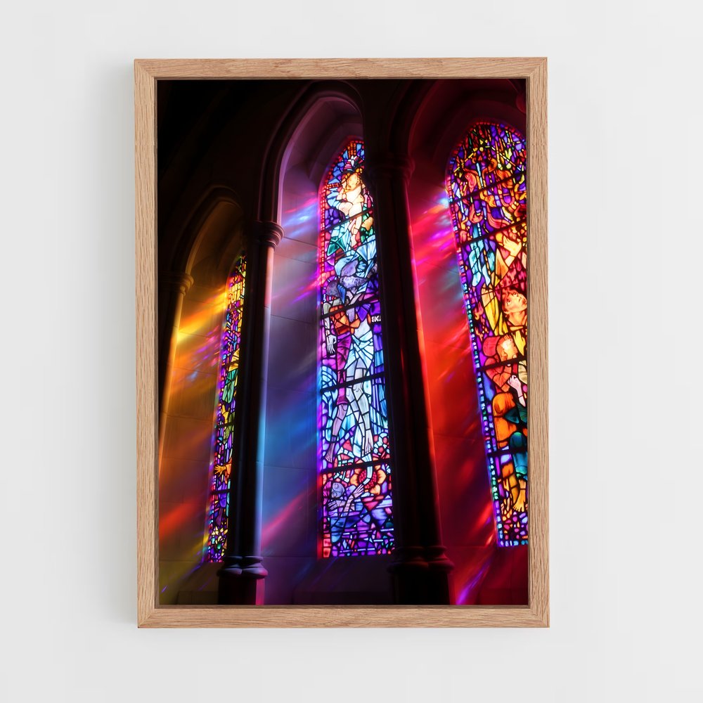 ap-stained glass windows-2 cadre Bois clair