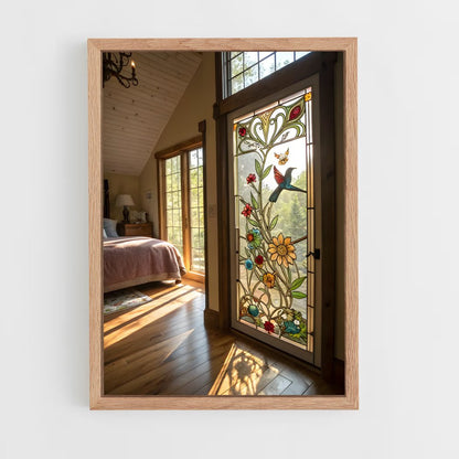 ap-stained glass windows-4 cadre Bois clair