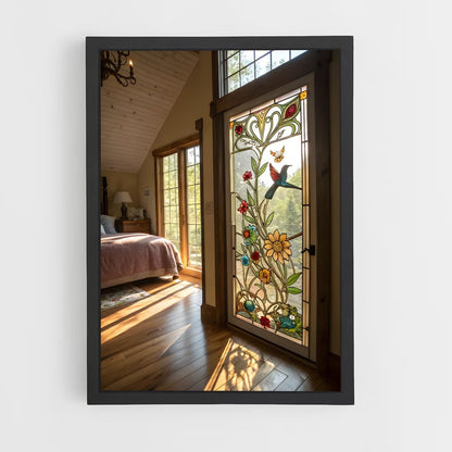ap-stained glass windows-4 cadre Noir