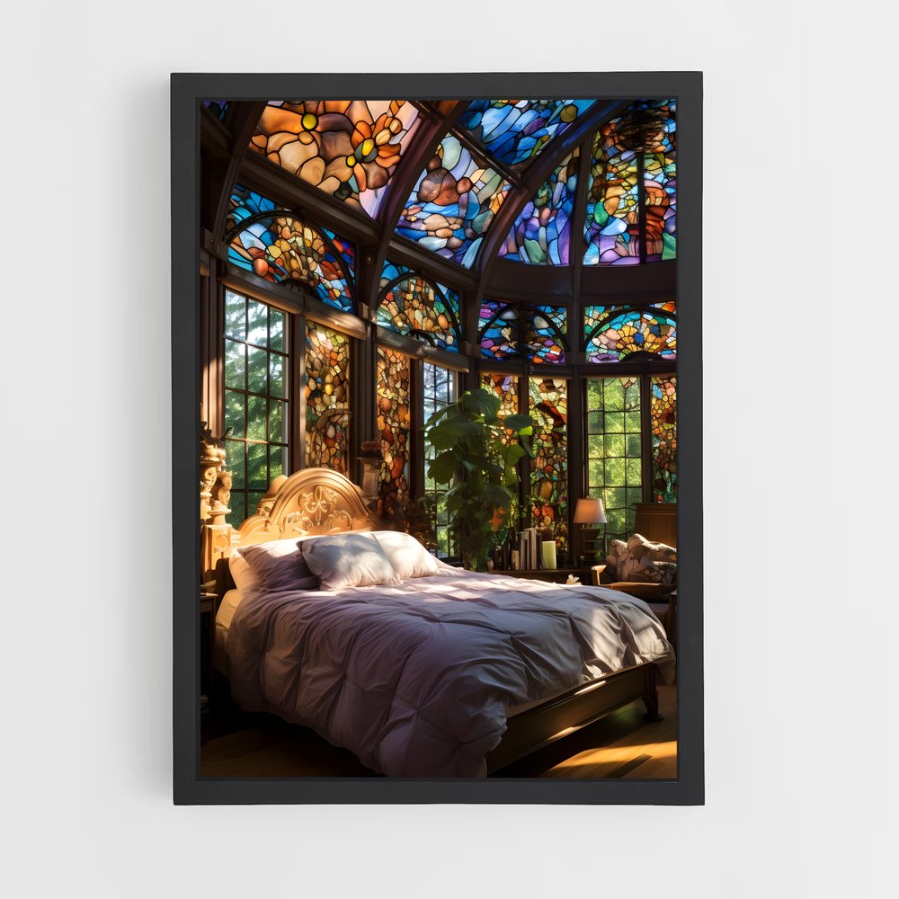 ap-stained glass windows-5 cadre Noir