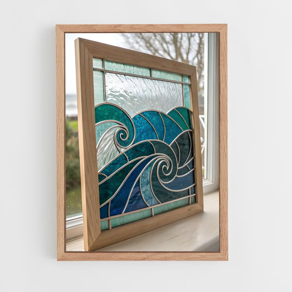 ap-stained glass windows-7 cadre Bois clair