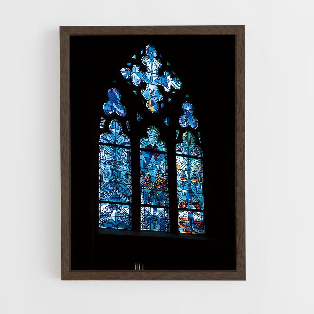 ap-stained glass windows-8 cadre Bois foncé