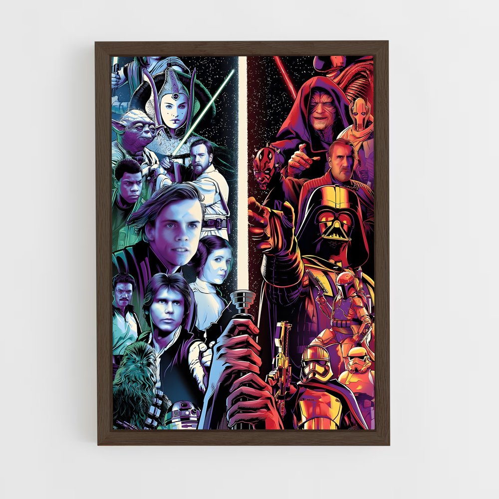 ap-star wars-5 cadre Bois foncé