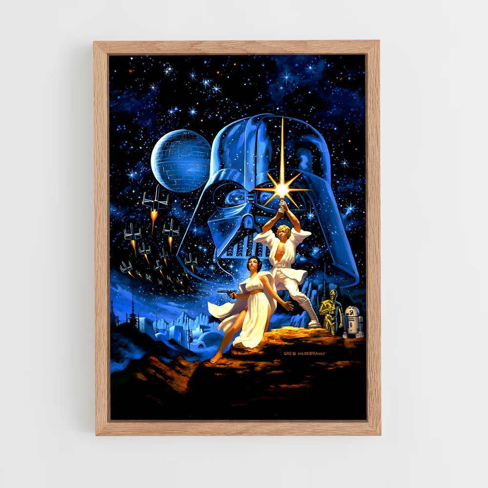 ap-star wars-7 cadre Bois clair