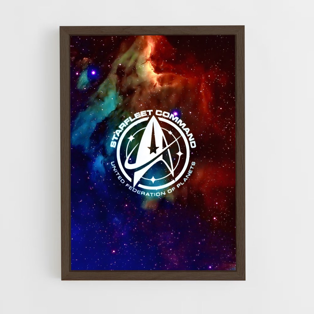 ap-starfleet logo-3 cadre Bois foncé