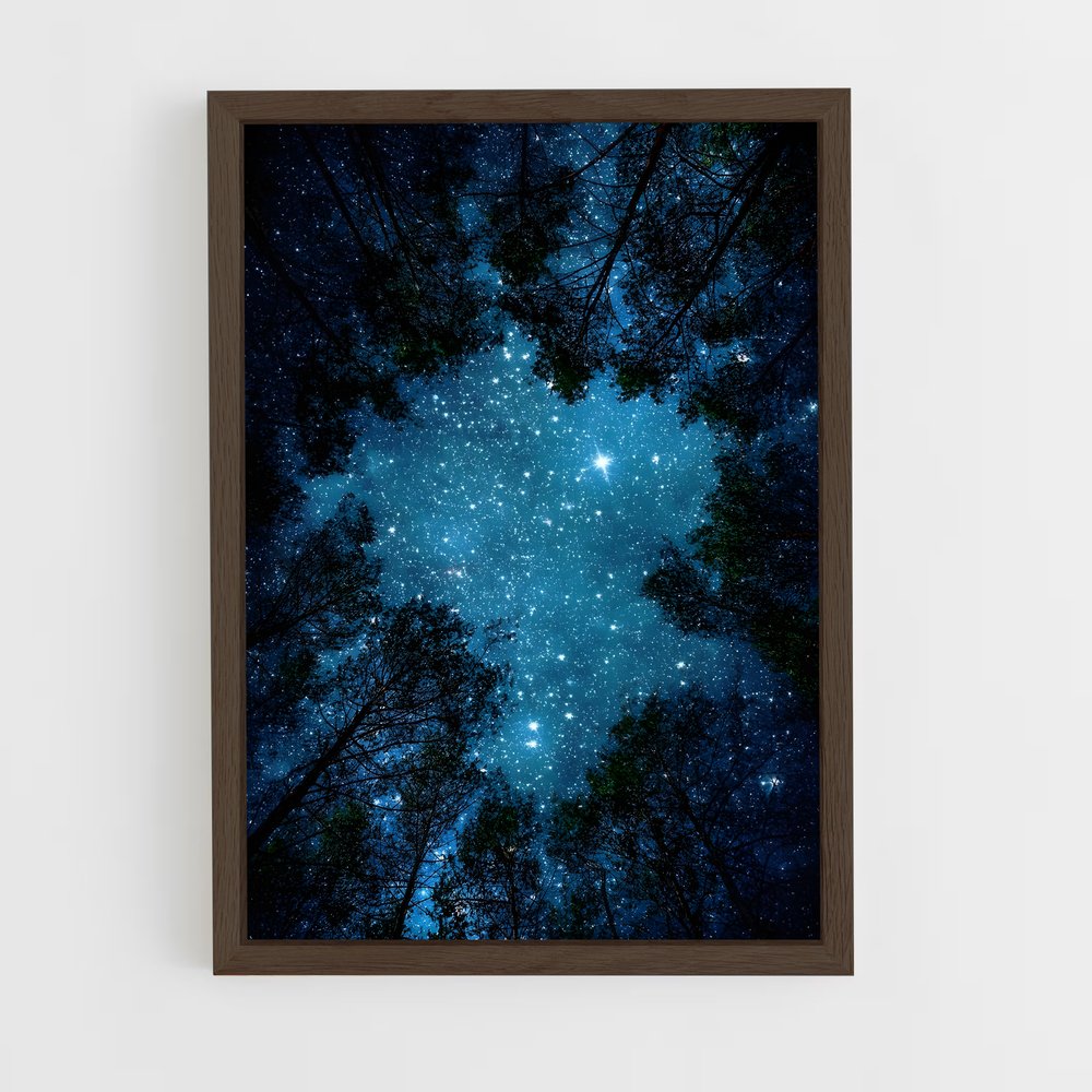 ap-starry sky-11 cadre Bois foncé