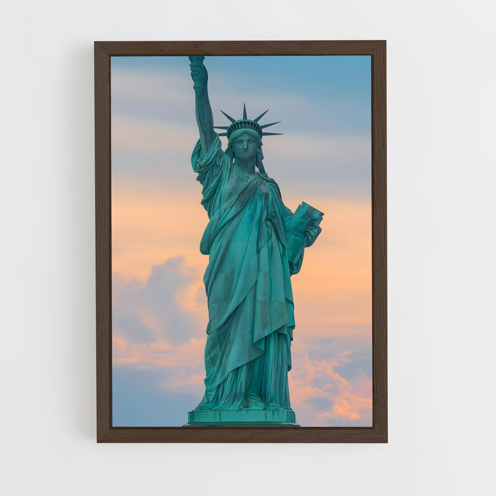 ap-statue of liberty-1 cadre Bois foncé