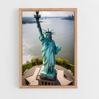 ap-statue of liberty-10 cadre Bois clair