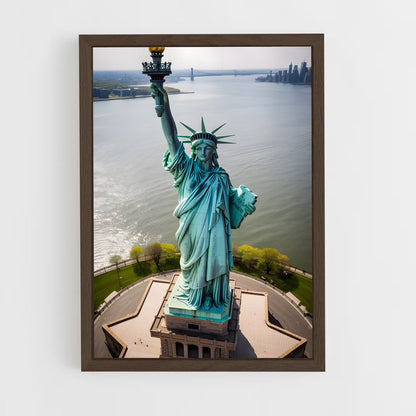 ap-statue of liberty-10 cadre Bois foncé