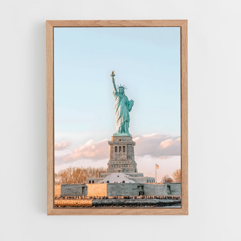 ap-statue of liberty-11 cadre Bois clair