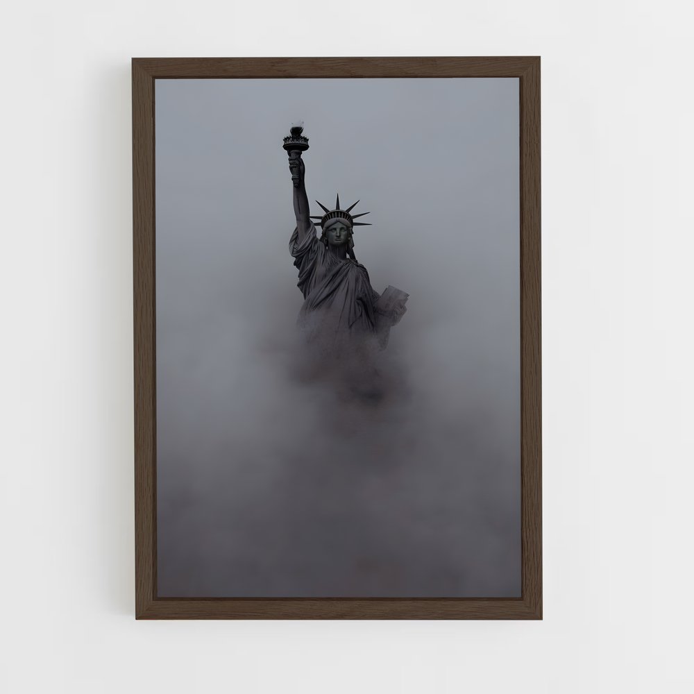 ap-statue of liberty-12 cadre Bois foncé