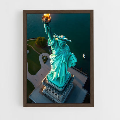ap-statue of liberty-13 cadre Bois foncé
