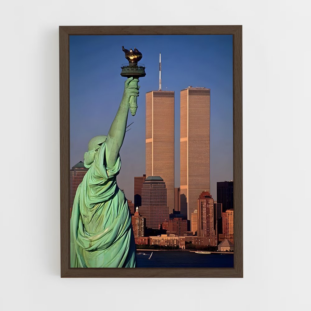 ap-statue of liberty-14 cadre Bois foncé