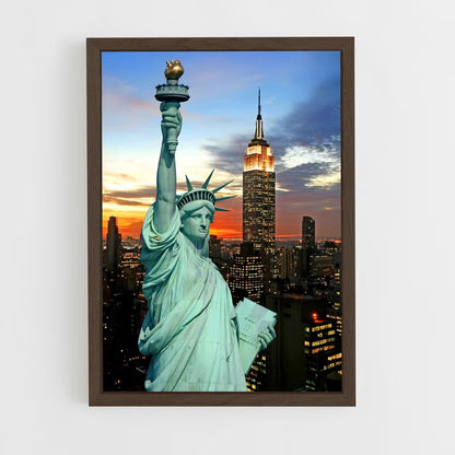 ap-statue of liberty-18 cadre Bois foncé
