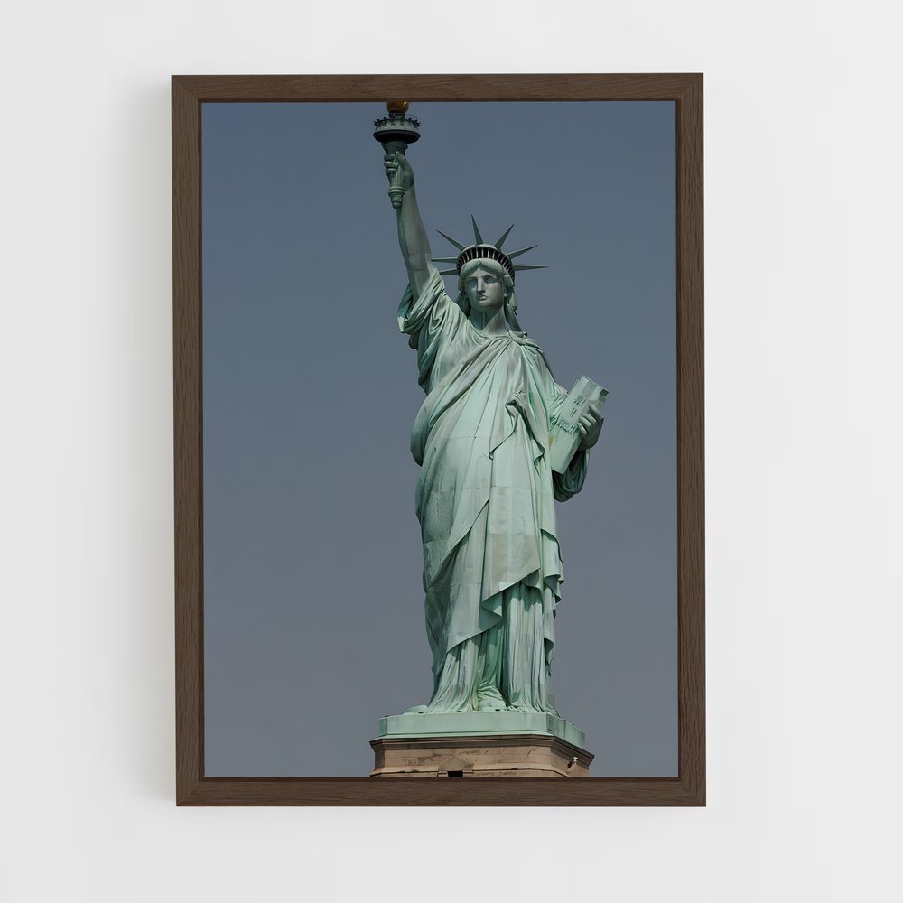 ap-statue of liberty-21 cadre Bois foncé