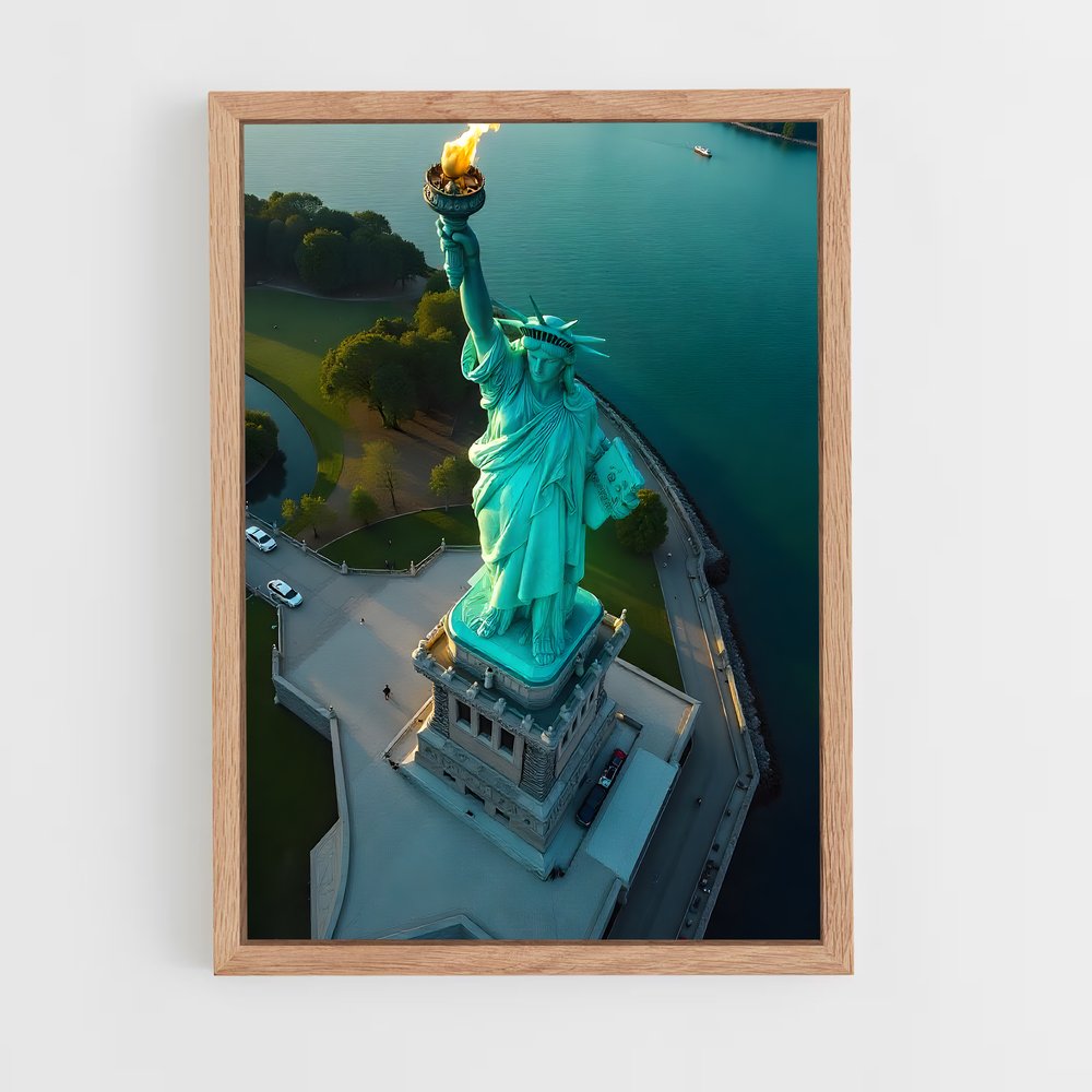 ap-statue of liberty-4 cadre Bois clair