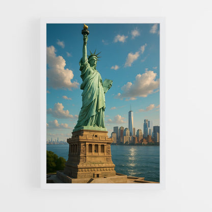ap-statue of liberty-9 cadre Blanc
