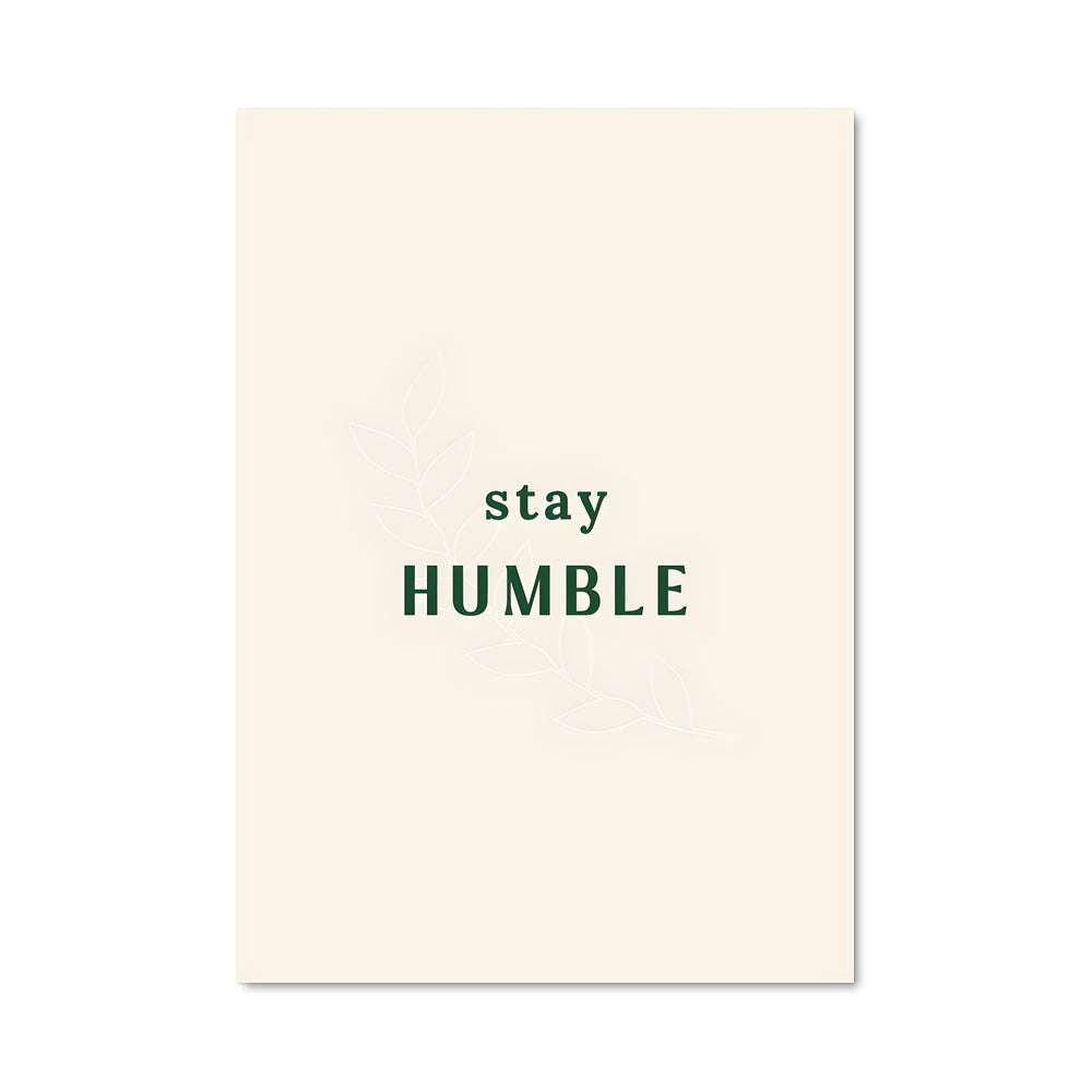 Poster Humilité Verte
