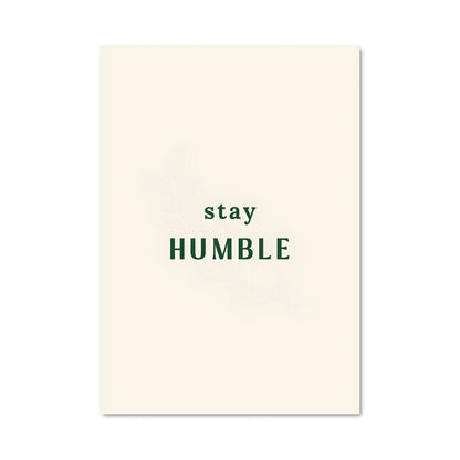 Poster Humilité Verte
