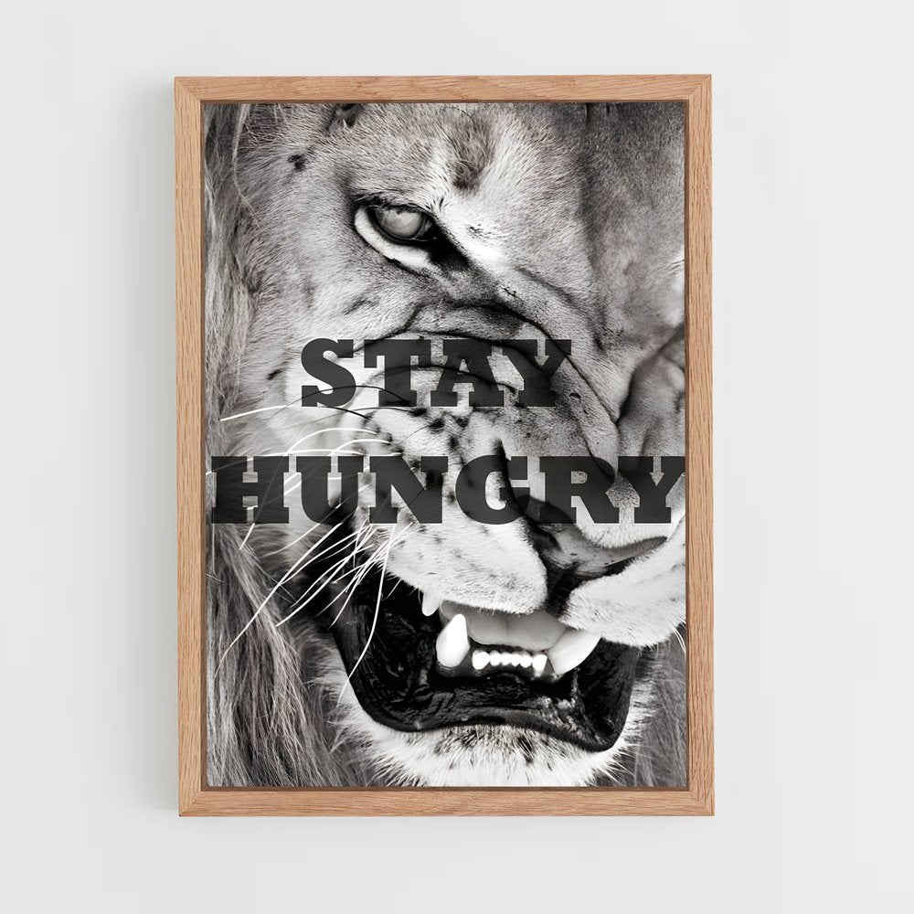 ap-stay hungry-1 cadre Bois clair