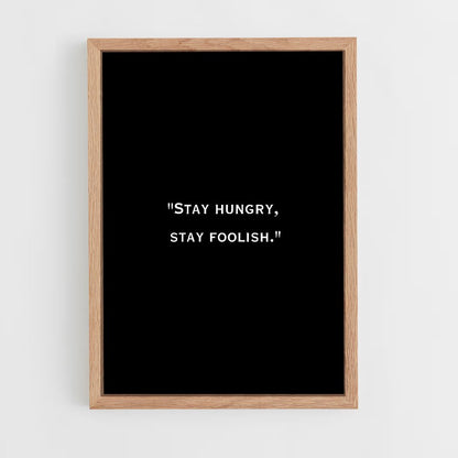 ap-stay hungry-3 cadre Bois clair