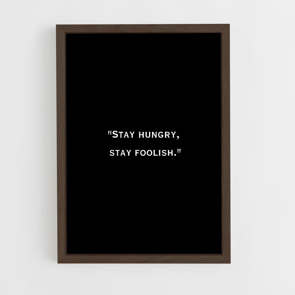 ap-stay hungry-3 cadre Bois foncé
