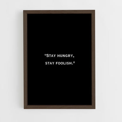 ap-stay hungry-3 cadre Bois foncé