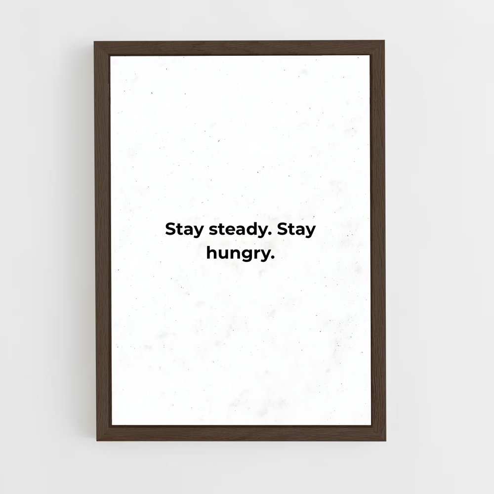 ap-stay hungry-5 cadre Bois foncé