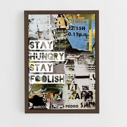 ap-stay hungry-7 cadre Bois foncé