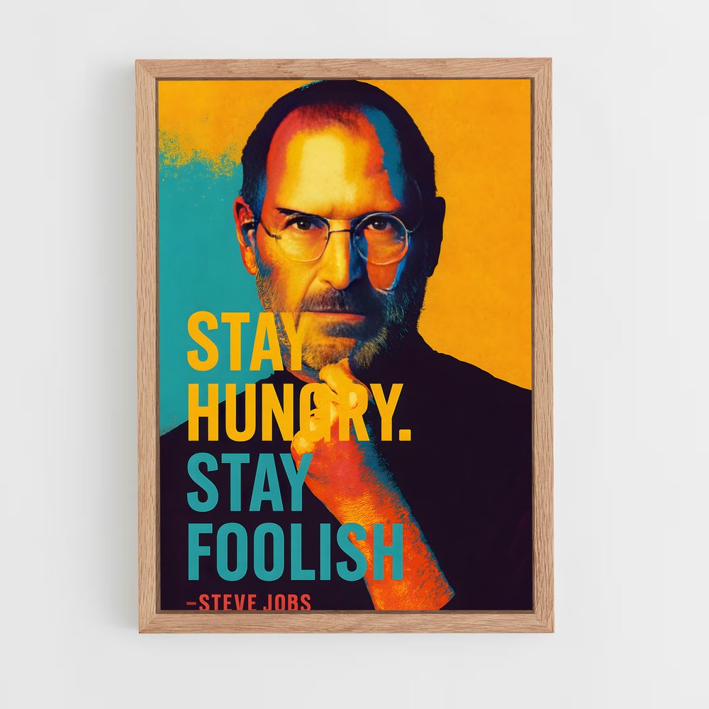ap-stay hungry stay foolish-3 cadre Bois clair