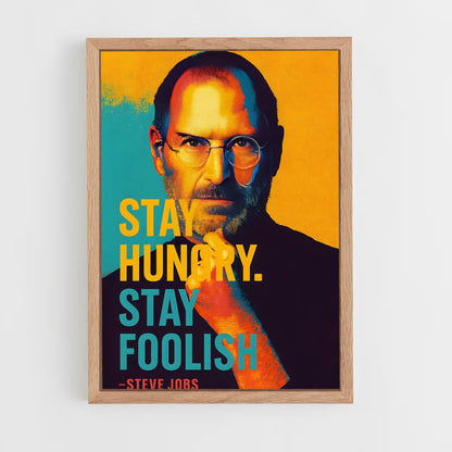ap-stay hungry stay foolish-3 cadre Bois clair