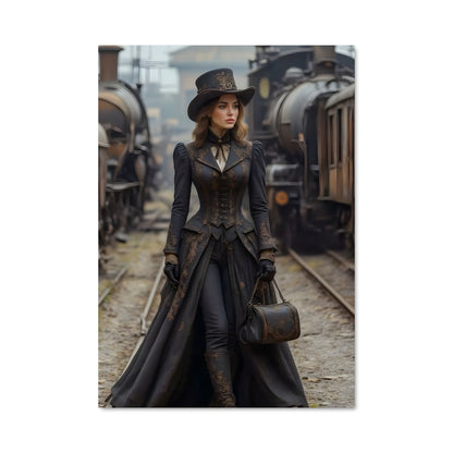 Poster Femme des Rails