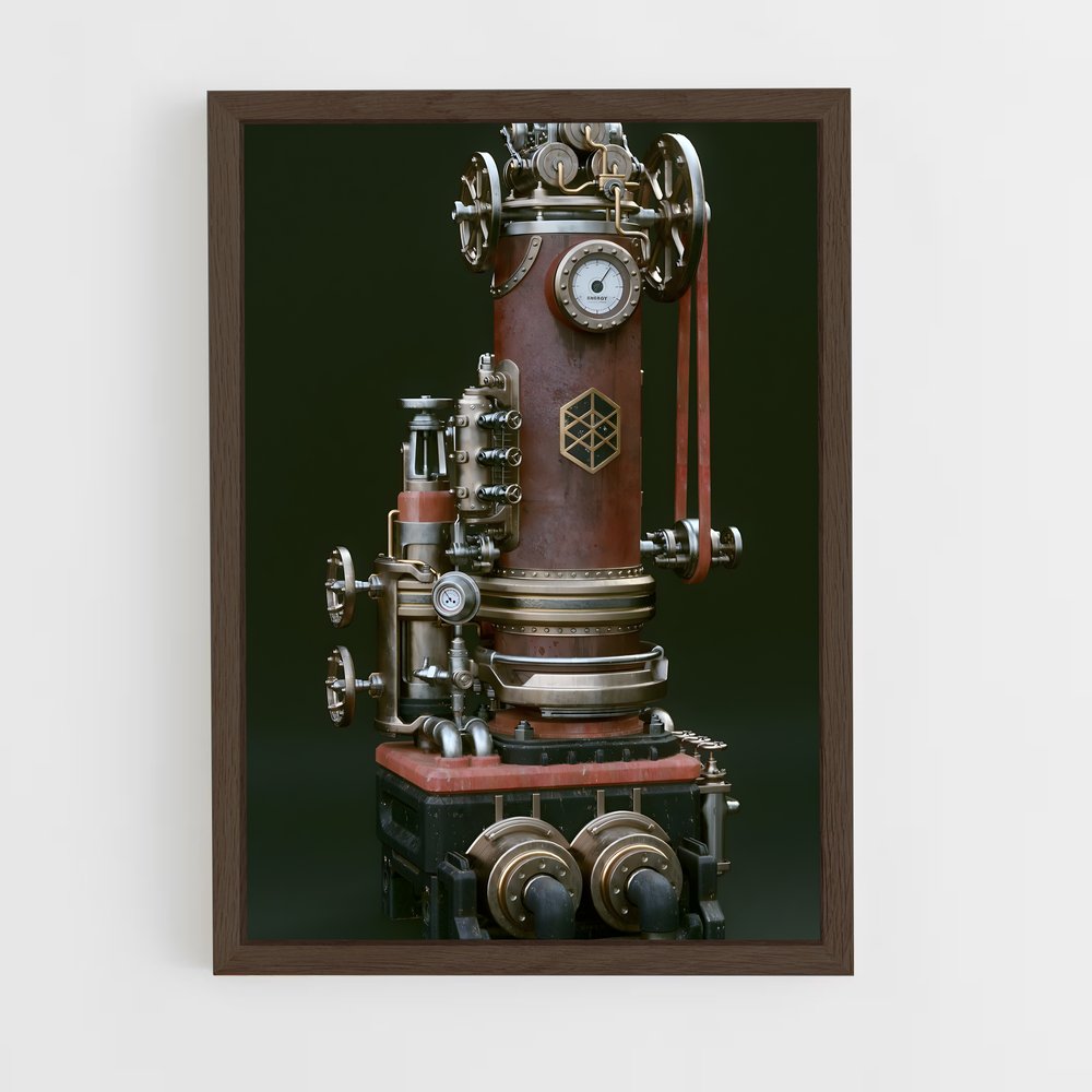 ap-steam engine-1 cadre Bois foncé