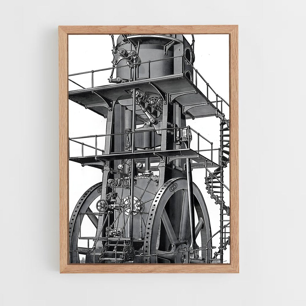 ap-steam engine-10 cadre Bois clair