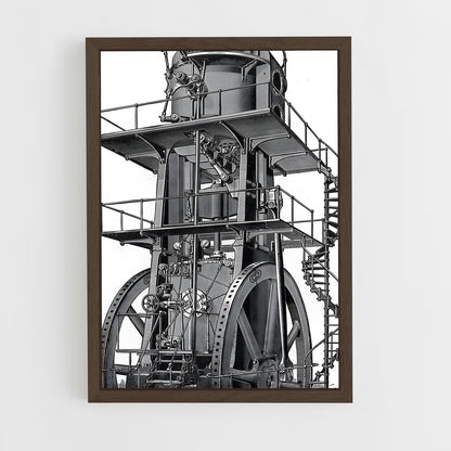 ap-steam engine-10 cadre Bois foncé
