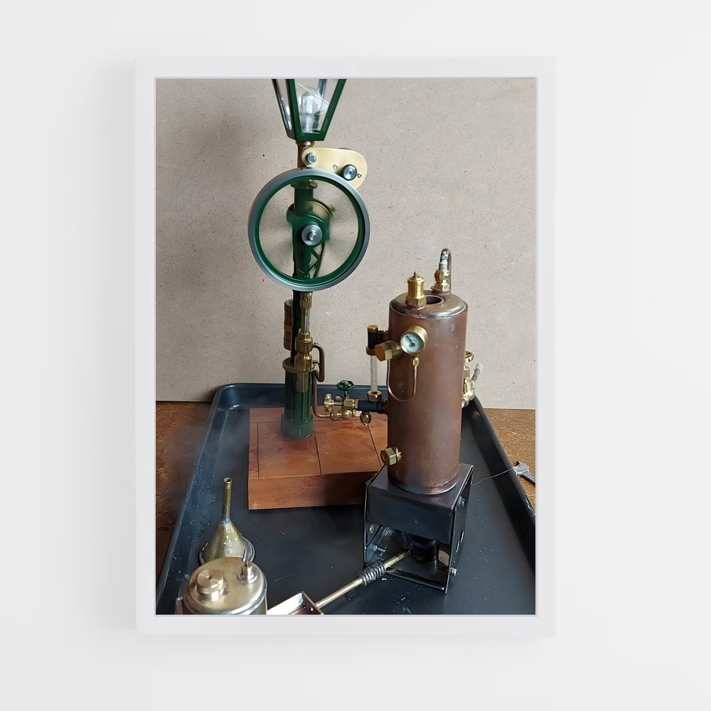 ap-steam engine-4 cadre Blanc