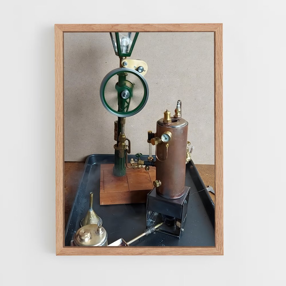 ap-steam engine-4 cadre Bois clair