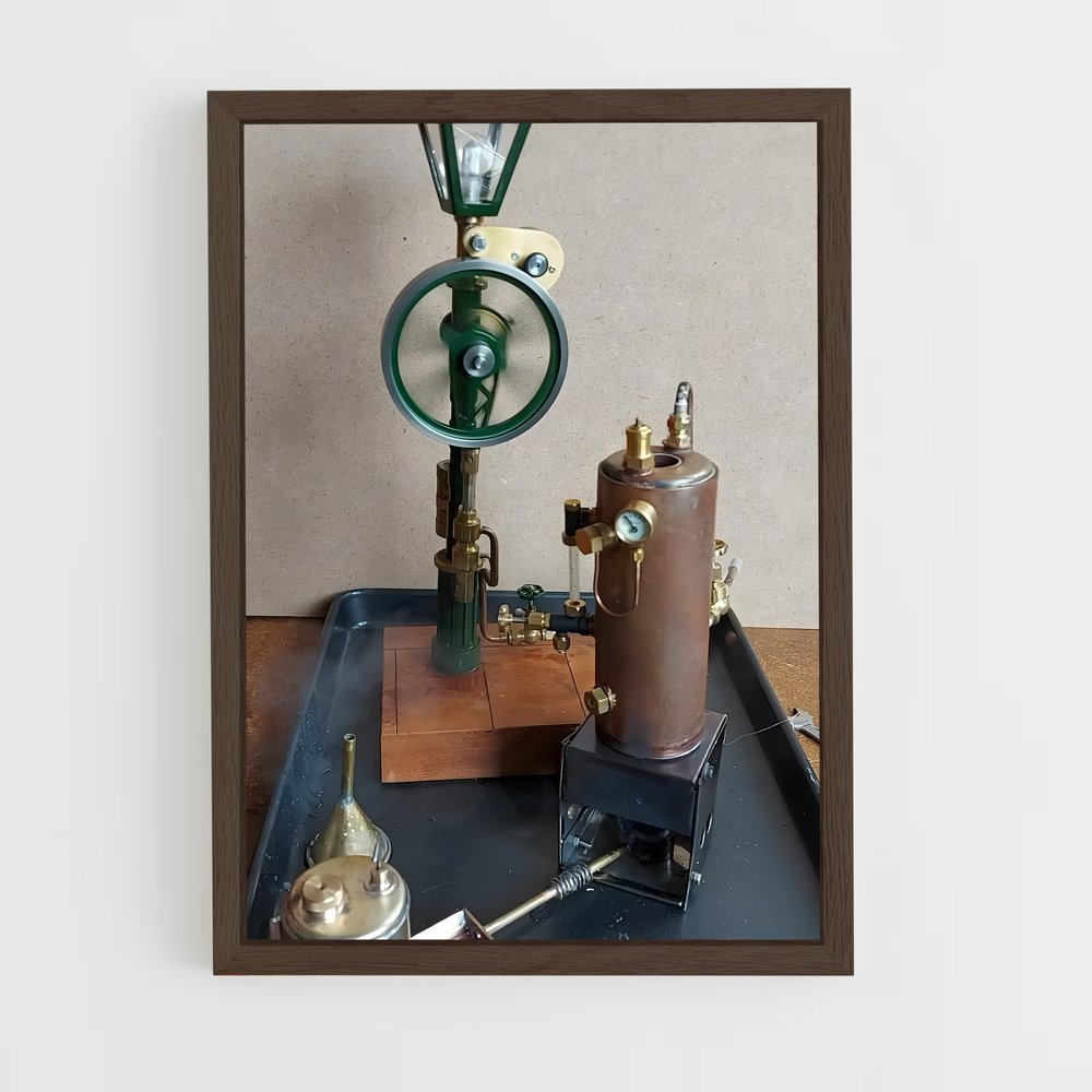 ap-steam engine-4 cadre Bois foncé