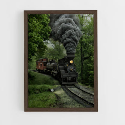 ap-steam engine-5 cadre Bois foncé