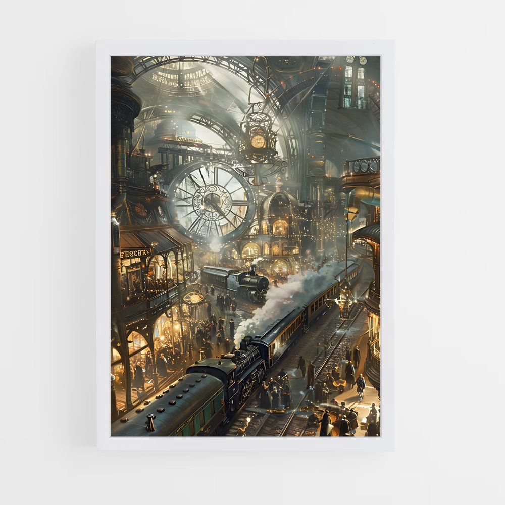 ap-steam engine-6 cadre Blanc