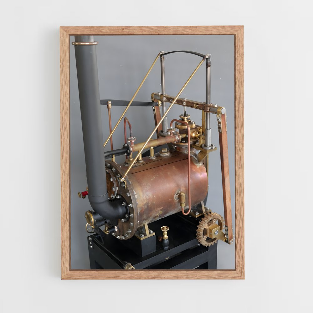 ap-steam engine-7 cadre Bois clair