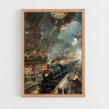 ap-steam engine-9 cadre Bois clair