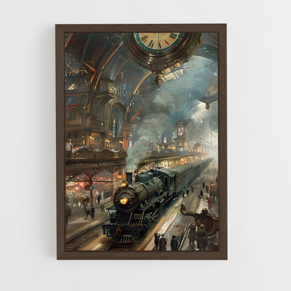 ap-steam engine-9 cadre Bois foncé