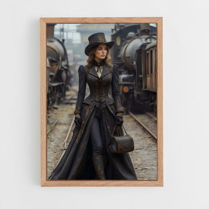 ap-steam punk-1 cadre Bois clair